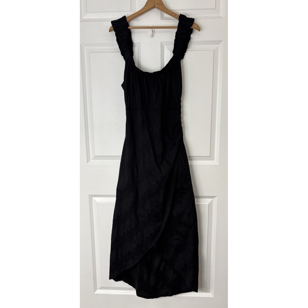 Free People Black At Dusk Midi Dress Size Med Boho 0284 - Picture 4 of 9